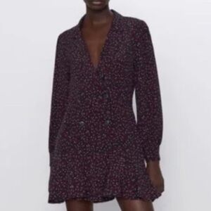 Zara Black Floral Dress